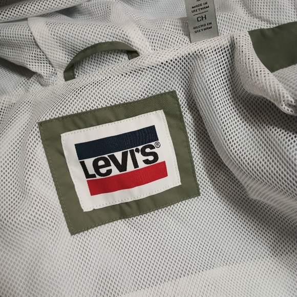 Levi's colorblock full zip hooded rain slicker windbreaker jacket - Picture 2 of 2